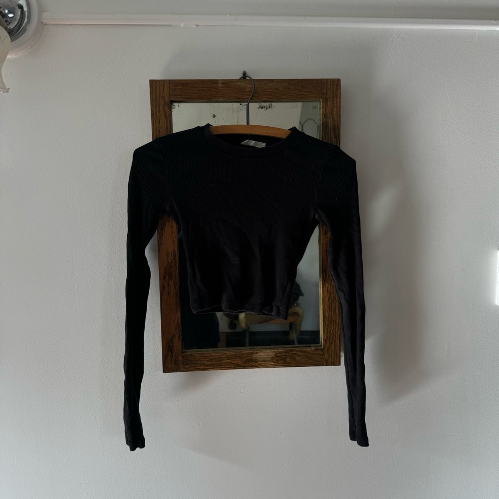 Aritzia “Azure Skies” Ribbed Crop Top